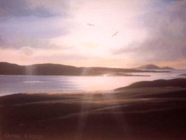 Painting titled "omey bay" by Cathal O Malley, Original Artwork