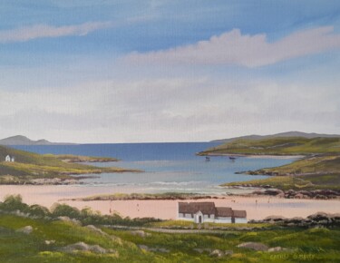 Painting titled "0mey strand july" by Cathal O Malley, Original Artwork, Acrylic