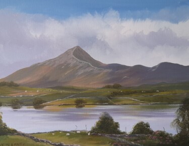 Painting titled "Croagh  patrick Co…" by Cathal O Malley, Original Artwork, Acrylic