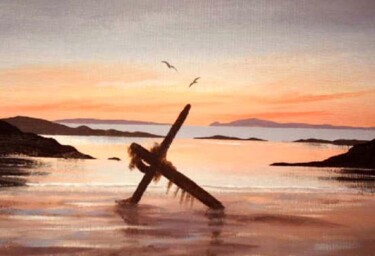 Schilderij getiteld "aughrisbeg anchor" door Cathal O Malley, Origineel Kunstwerk