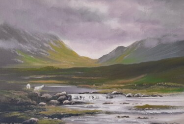Painting titled "Connemara  cloud" by Cathal O Malley, Original Artwork, Acrylic