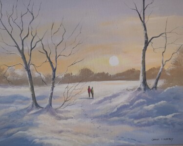 Pintura intitulada "Winter rambles" por Cathal O Malley, Obras de arte originais, Acrílico