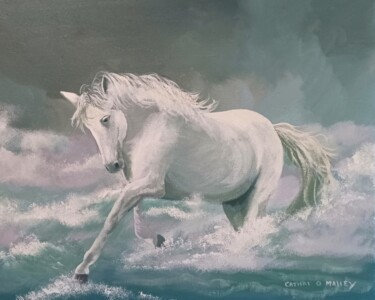 Painting titled "Sea freedom" by Cathal O Malley, Original Artwork, Acrylic