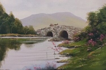 Painting titled "Quiet man bridge 20…" by Cathal O Malley, Original Artwork, Acrylic