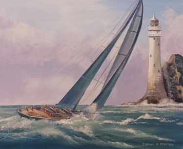 Картина под названием "Sailing around the…" - Cathal O Malley, Подлинное произведение искусства, Акрил