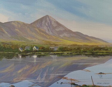 Painting titled "Reflections of croa…" by Cathal O Malley, Original Artwork, Acrylic