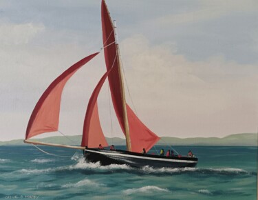 Peinture intitulée "Racing in connemara" par Cathal O Malley, Œuvre d'art originale, Acrylique