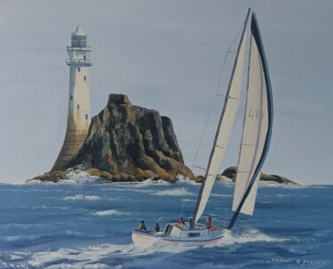 Painting titled "Sailing around fast…" by Cathal O Malley, Original Artwork, Acrylic