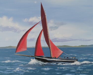 Painting titled "A day sailing" by Cathal O Malley, Original Artwork, Acrylic