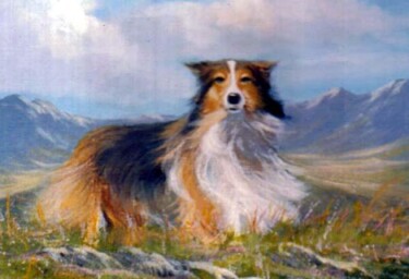 绘画 标题为“lassie and landscape” 由Cathal O Malley, 原创艺术品