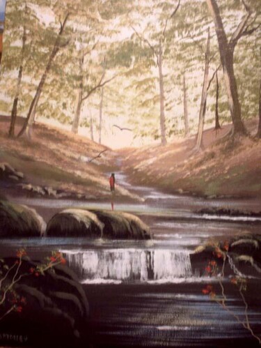Painting titled "forest walk" by Cathal O Malley, Original Artwork