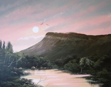 Painting titled "benbulben mountain…" by Cathal O Malley, Original Artwork