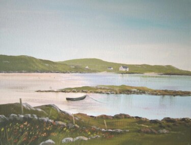 Painting titled "old school,omey isl…" by Cathal O Malley, Original Artwork