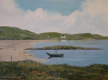 Painting titled "omey strand claddag…" by Cathal O Malley, Original Artwork
