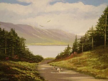 Painting titled "kylemore walk" by Cathal O Malley, Original Artwork