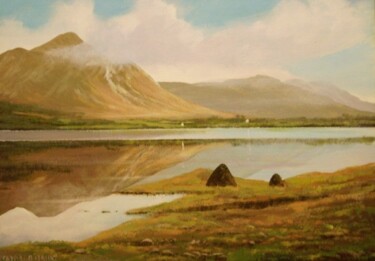 Painting titled "inagh valley bogland" by Cathal O Malley, Original Artwork