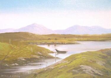 Painting titled "roundstone currach" by Cathal O Malley, Original Artwork