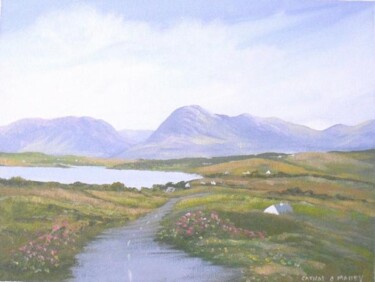 Painting titled "crocknaraw,moyard c…" by Cathal O Malley, Original Artwork