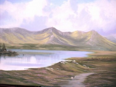 Painting titled "summer inagh valley…" by Cathal O Malley, Original Artwork