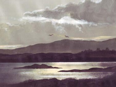Pittura intitolato "evening light" da Cathal O Malley, Opera d'arte originale