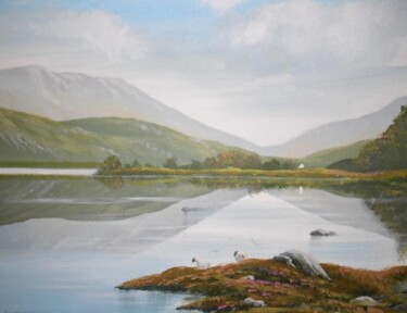 Pittura intitolato "kylemore lakeside s…" da Cathal O Malley, Opera d'arte originale