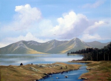 Painting titled "inagh mountains" by Cathal O Malley, Original Artwork