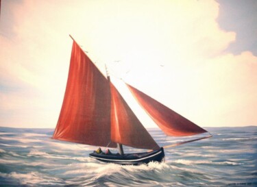 Painting titled "rough seas" by Cathal O Malley, Original Artwork