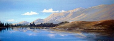 Painting titled "inagh reflections j…" by Cathal O Malley, Original Artwork
