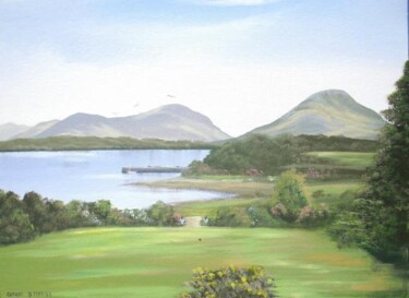 Painting titled "view from rossleagu…" by Cathal O Malley, Original Artwork