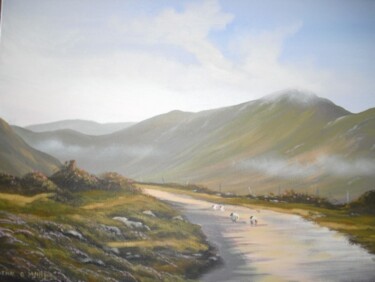 Painting titled "valley road" by Cathal O Malley, Original Artwork