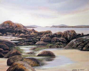 Peinture intitulée "rossidilisk beach" par Cathal O Malley, Œuvre d'art originale