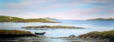 Painting titled "view of omey island" by Cathal O Malley, Original Artwork
