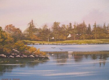 Painting titled "recess lake jan" by Cathal O Malley, Original Artwork