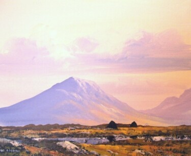 Pintura intitulada "bogland leenane" por Cathal O Malley, Obras de arte originais