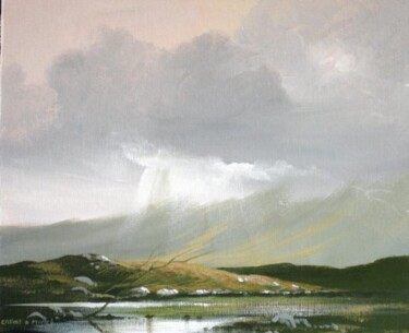 Malerei mit dem Titel "ballinahinch april" von Cathal O Malley, Original-Kunstwerk, Öl
