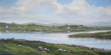 Schilderij getiteld "aughrisbeg lake" door Cathal O Malley, Origineel Kunstwerk