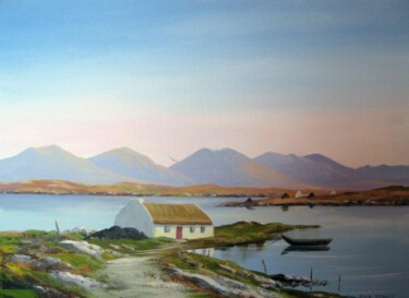 Painting titled "seaside cottage 2011" by Cathal O Malley, Original Artwork