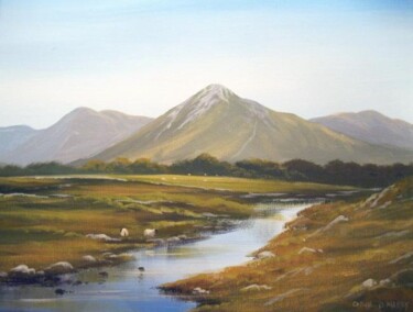 Painting titled "sheep grazing lette…" by Cathal O Malley, Original Artwork