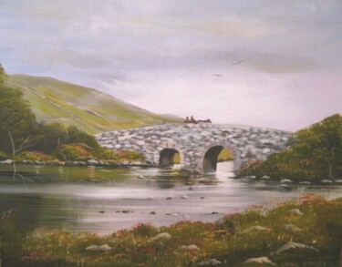 Painting titled "quiet man bridge" by Cathal O Malley, Original Artwork