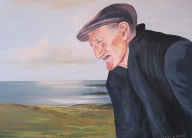 Painting titled "frank- a neighbour" by Cathal O Malley, Original Artwork