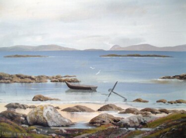 Schilderij getiteld "anchor beach aughri…" door Cathal O Malley, Origineel Kunstwerk