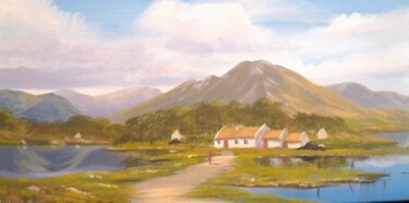 Painting titled "connemara cottage 2…" by Cathal O Malley, Original Artwork
