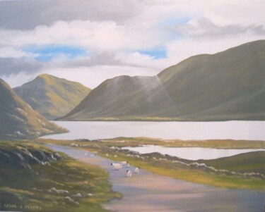 Painting titled "DOO VALLEY CO MAYO" by Cathal O Malley, Original Artwork