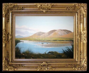 Painting titled "maamcross  framed" by Cathal O Malley, Original Artwork