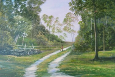 Peinture intitulée "ballinahinch forest…" par Cathal O Malley, Œuvre d'art originale