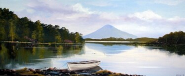 Painting titled "ballinahinch-lake-b…" by Cathal O Malley, Original Artwork