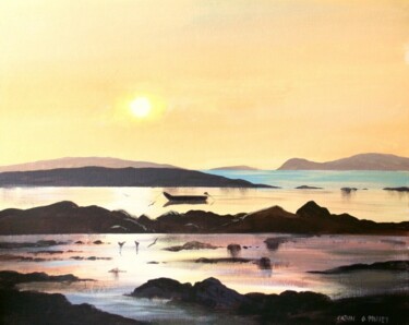 Peinture intitulée "rossadilisk sunset…" par Cathal O Malley, Œuvre d'art originale