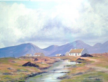 Painting titled "RECESS COTTAGES CO…" by Cathal O Malley, Original Artwork