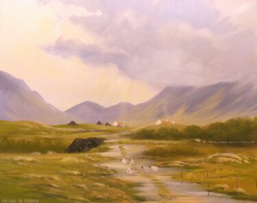 Pittura intitolato "the old bog road,,,…" da Cathal O Malley, Opera d'arte originale