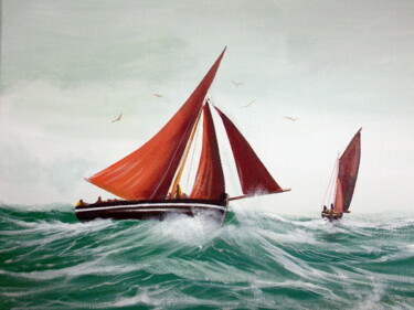 Pintura titulada "the wild atlantic…" por Cathal O Malley, Obra de arte original
